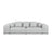 Rome 3-Sitzer Sofa aus Strukturierter Stoff in Hellgrau (BABEL LIGHT GREY), 320x120x75 cm von Cosmopolitan Design – Bild 4