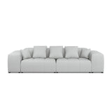Rome 3-Sitzer Sofa aus Strukturierter Stoff in Hellgrau (BABEL LIGHT GREY), 320x120x75 cm von Cosmopolitan Design – Bild 4
