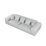 Rome 3-Sitzer Sofa aus Strukturierter Stoff in Hellgrau (BABEL LIGHT GREY), 320x120x75 cm von Cosmopolitan Design – Bild 5