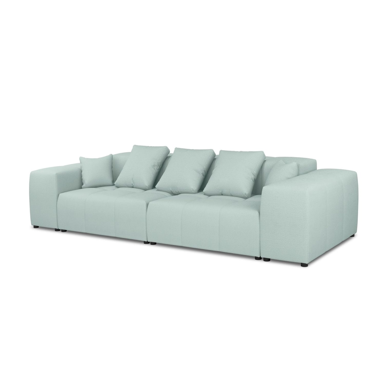 Rome 3-Sitzer Sofa aus Strukturierter Stoff in Minze (BABEL SAFIRA), 320x120x75 cm von Cosmopolitan Design – Bild 1