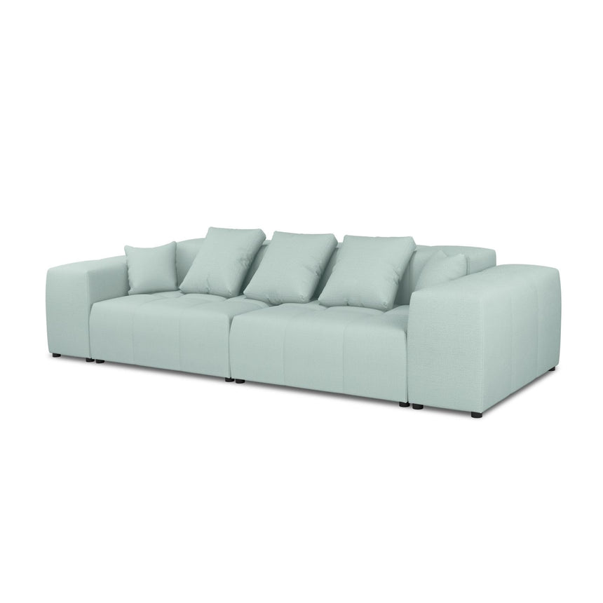Rome 3-Sitzer Sofa aus Strukturierter Stoff in Minze (BABEL SAFIRA), 320x120x75 cm von Cosmopolitan Design – Bild 1