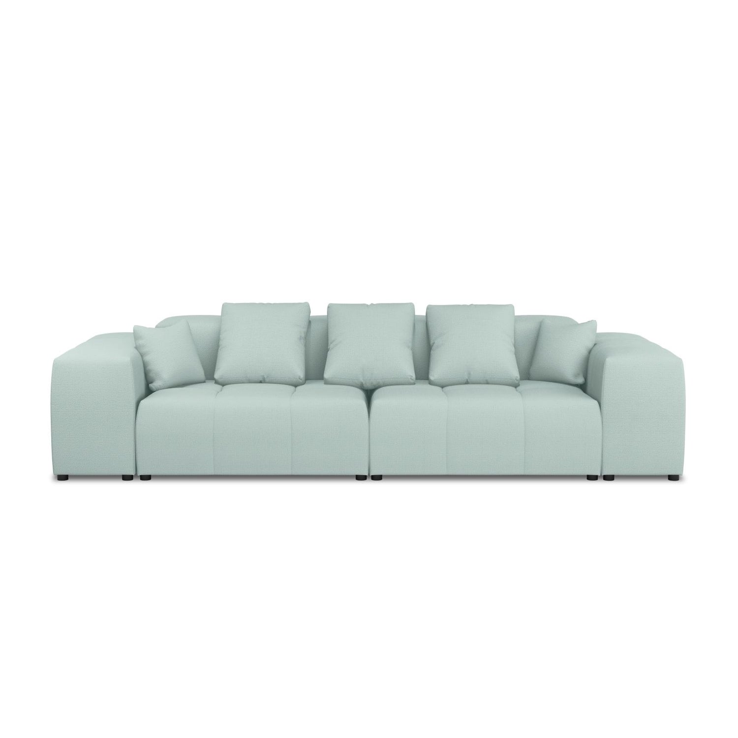 Rome 3-Sitzer Sofa aus Strukturierter Stoff in Minze (BABEL SAFIRA), 320x120x75 cm von Cosmopolitan Design – Bild 4