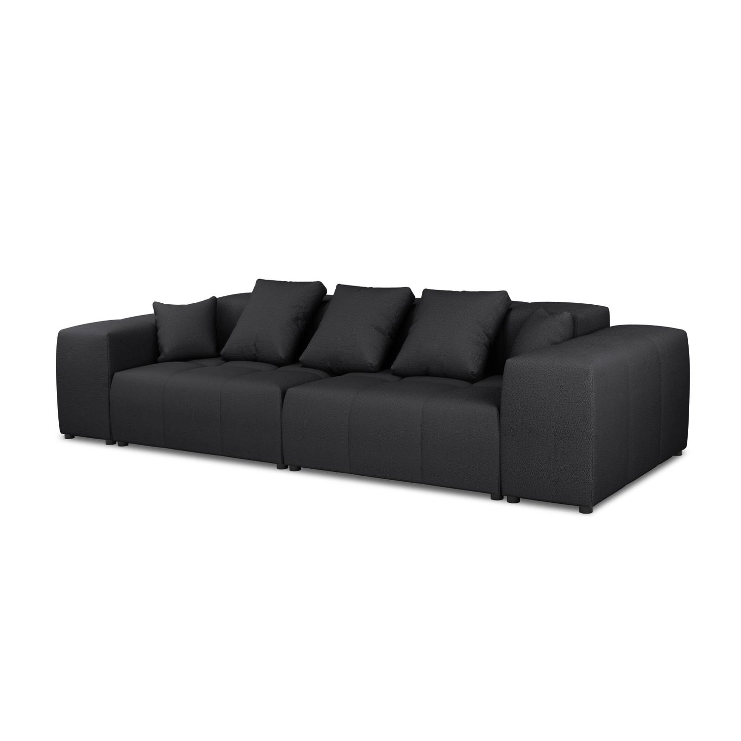 Rome 3-Sitzer Sofa aus Strukturierter Stoff in Schwarz (BABEL BLACK), 320x120x75 cm von Cosmopolitan Design – Bild 1