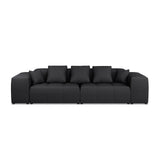 Rome 3-Sitzer Sofa aus Strukturierter Stoff in Schwarz (BABEL BLACK), 320x120x75 cm von Cosmopolitan Design – Bild 4
