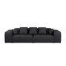 Rome 3-Sitzer Sofa aus Strukturierter Stoff in Schwarz (BABEL BLACK), 320x120x75 cm von Cosmopolitan Design – Bild 4
