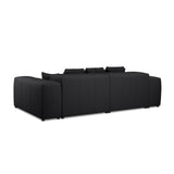 Rome 3-Sitzer Sofa aus Strukturierter Stoff in Schwarz (BABEL BLACK), 320x120x75 cm von Cosmopolitan Design – Bild 6