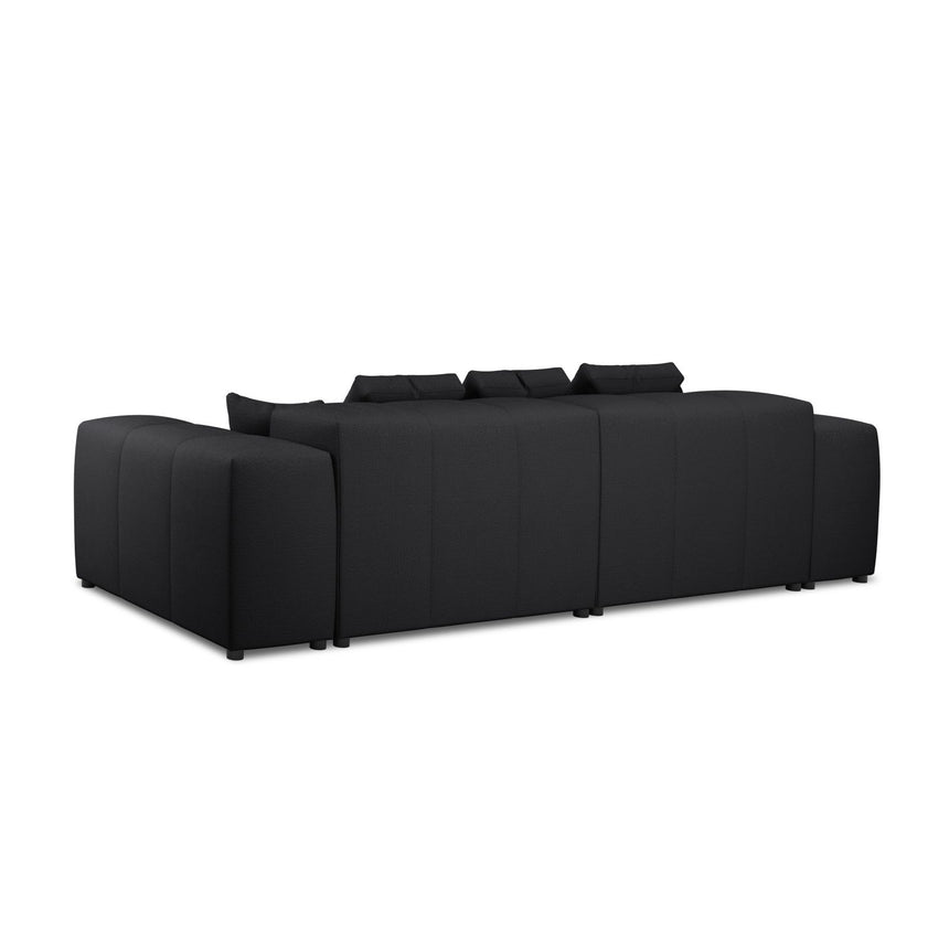 Rome 3-Sitzer Sofa aus Strukturierter Stoff in Schwarz (BABEL BLACK), 320x120x75 cm von Cosmopolitan Design – Bild 6