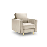 Sessel Aspen aus Samt in Dunkelbeige (Salvador 2), 90x80x90 cm von Cosmopolitan Design – Bild 1