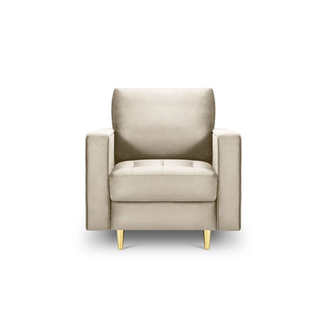 Sessel Aspen aus Samt in Dunkelbeige (Salvador 2), 90x80x90 cm von Cosmopolitan Design – Bild 2