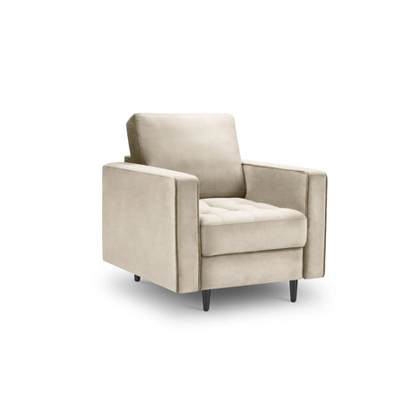 Sessel Aspen aus Samt in Dunkelbeige (Salvador 2), 90x80x90 cm von Cosmopolitan Design – Bild 1