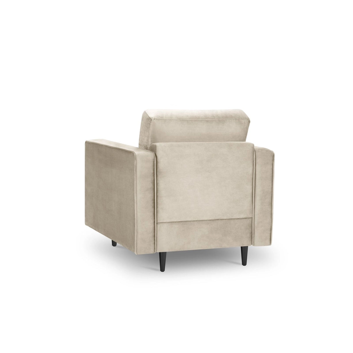 Sessel Aspen aus Samt in Dunkelbeige (Salvador 2), 90x80x90 cm von Cosmopolitan Design – Bild 3