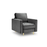 Sessel Aspen aus Samt in Dunkelgrau (Salvador 18), 90x80x90 cm von Cosmopolitan Design – Bild 1