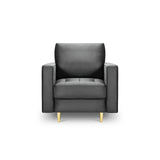 Sessel Aspen aus Samt in Dunkelgrau (Salvador 18), 90x80x90 cm von Cosmopolitan Design – Bild 2