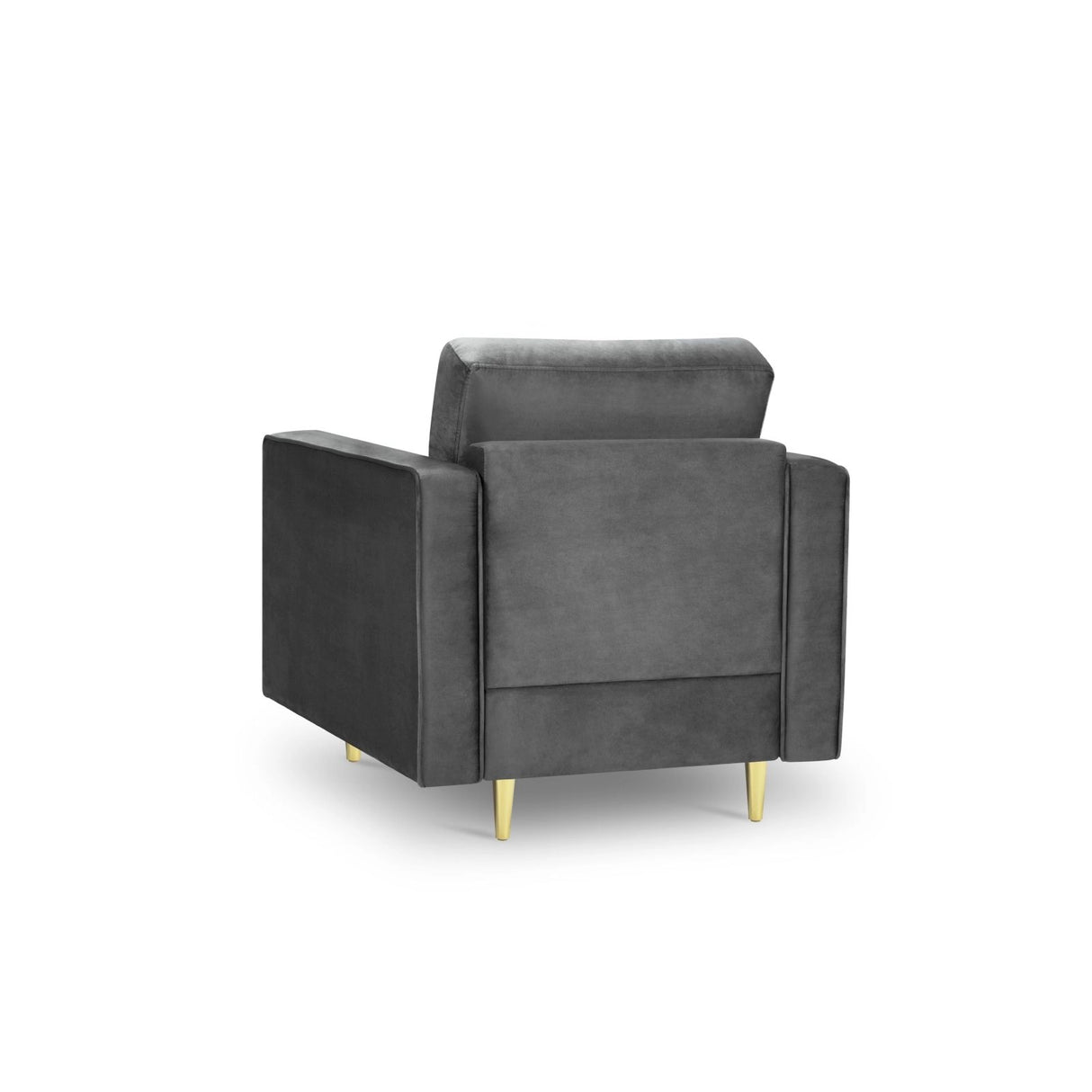 Sessel Aspen aus Samt in Dunkelgrau (Salvador 18), 90x80x90 cm von Cosmopolitan Design – Bild 3