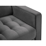 Sessel Aspen aus Samt in Dunkelgrau (Salvador 18), 90x80x90 cm von Cosmopolitan Design – Bild 4