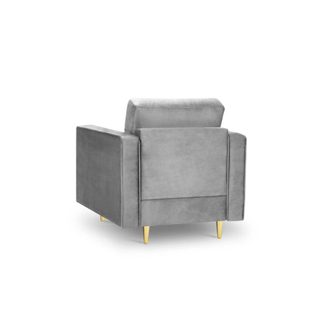 Sessel Aspen aus Samt in Grau (Salvador 17), 90x80x90 cm von Cosmopolitan Design – Bild 3