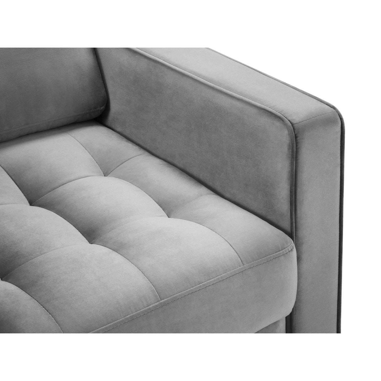 Sessel Aspen aus Samt in Grau (Salvador 17), 90x80x90 cm von Cosmopolitan Design – Bild 4