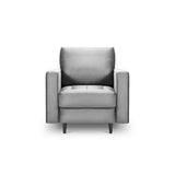 Sessel Aspen aus Samt in Grau (Salvador 17), 90x80x90 cm von Cosmopolitan Design – Bild 2