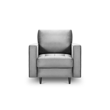 Sessel Aspen aus Samt in Grau (Salvador 17), 90x80x90 cm von Cosmopolitan Design – Bild 2