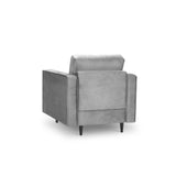 Sessel Aspen aus Samt in Grau (Salvador 17), 90x80x90 cm von Cosmopolitan Design – Bild 3