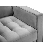 Sessel Aspen aus Samt in Grau (Salvador 17), 90x80x90 cm von Cosmopolitan Design – Bild 4