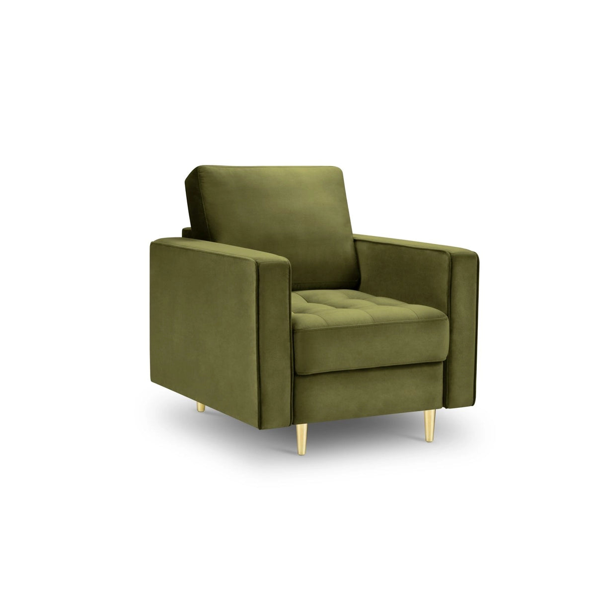 Sessel Aspen aus Samt in Grün (Salvador 8), 90x80x90 cm von Cosmopolitan Design – Bild 1