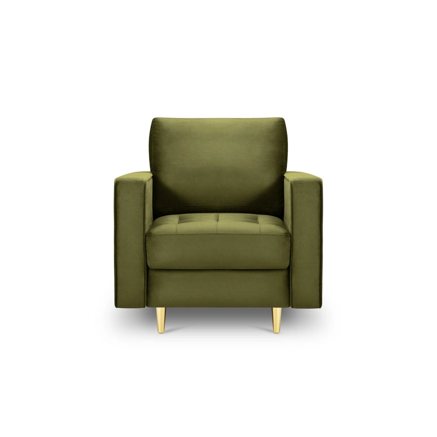 Sessel Aspen aus Samt in Grün (Salvador 8), 90x80x90 cm von Cosmopolitan Design – Bild 2