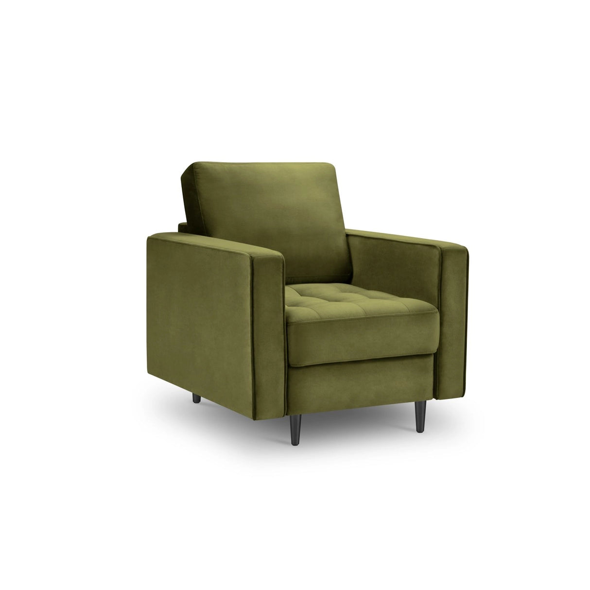 Sessel Aspen aus Samt in Grün (Salvador 8), 90x80x90 cm von Cosmopolitan Design – Bild 1