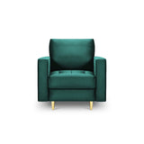 Sessel Aspen aus Samt in Petrol (Salvador 6), 90x80x90 cm von Cosmopolitan Design – Bild 2