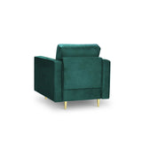 Sessel Aspen aus Samt in Petrol (Salvador 6), 90x80x90 cm von Cosmopolitan Design – Bild 3