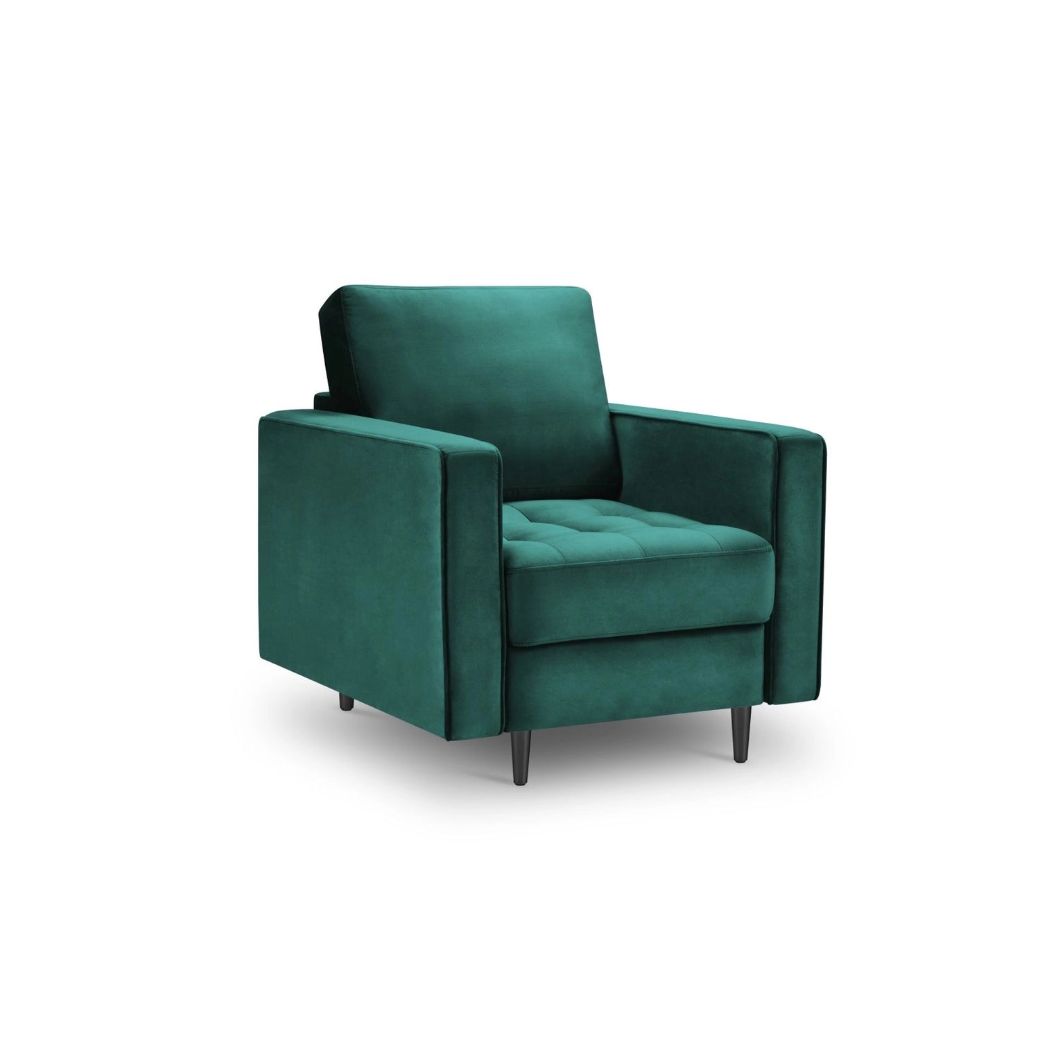 Sessel Aspen aus Samt in Petrol (Salvador 6), 90x80x90 cm von Cosmopolitan Design – Bild 1