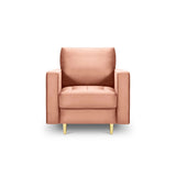 Sessel Aspen aus Samt in Rosa (Salvador 11), 90x80x90 cm von Cosmopolitan Design – Bild 2