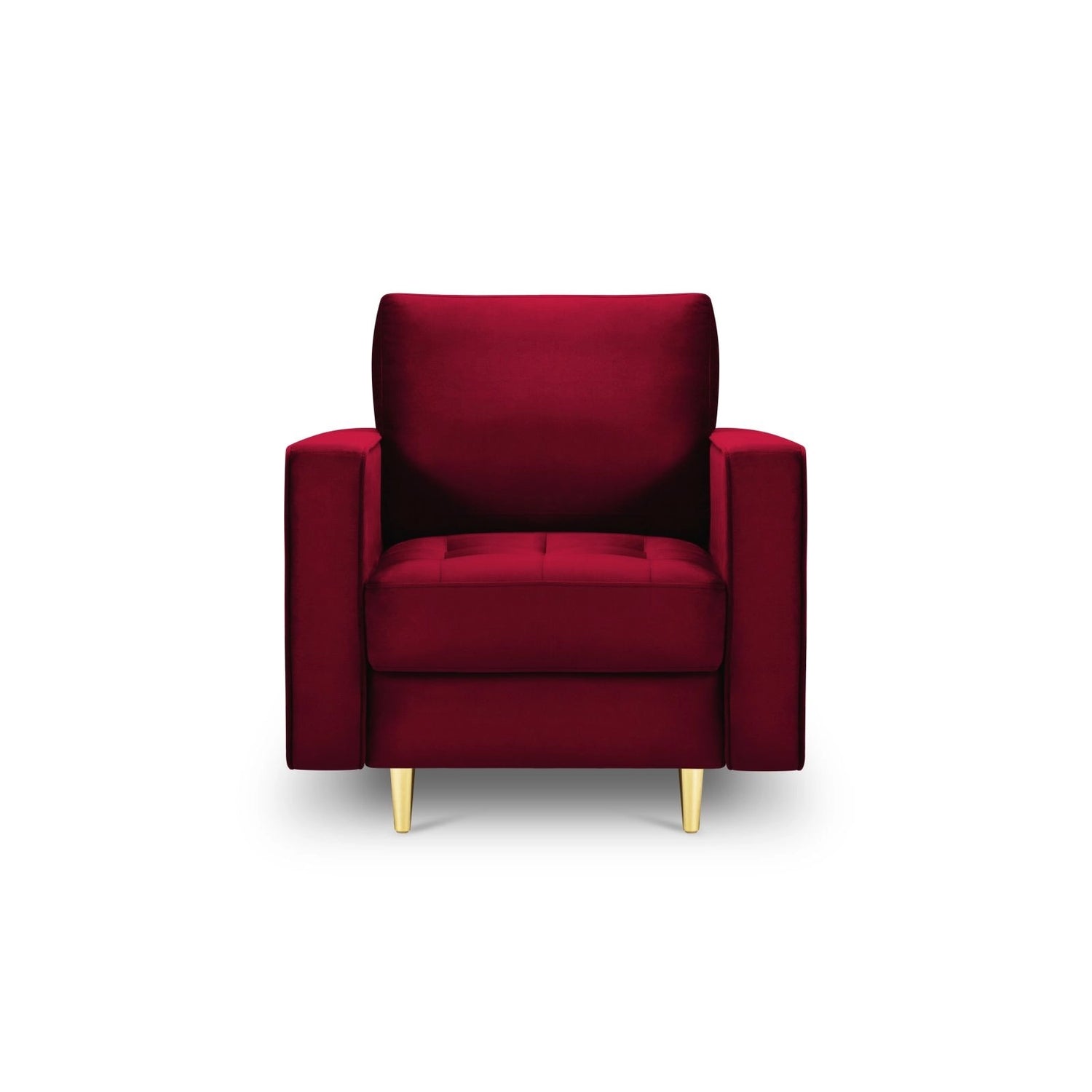 Sessel Aspen aus Samt in Rot (Salvador 13), 90x80x90 cm von Cosmopolitan Design – Bild 2
