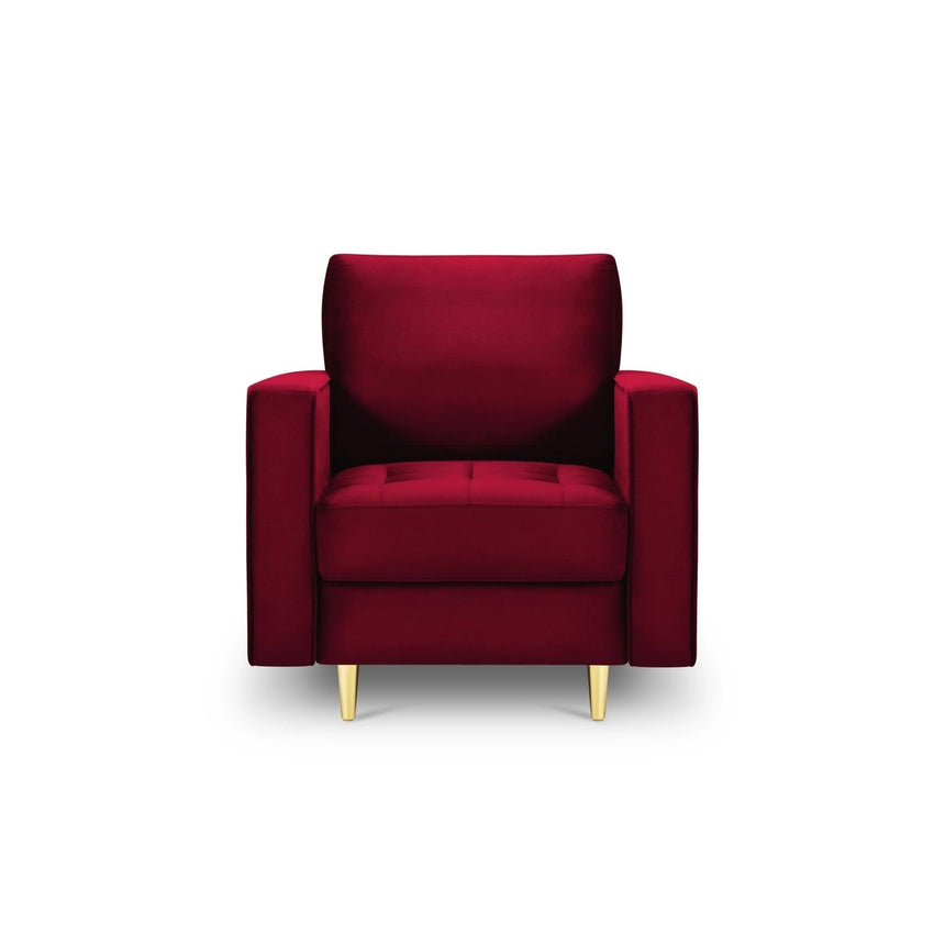 Sessel Aspen aus Samt in Rot (Salvador 13), 90x80x90 cm von Cosmopolitan Design – Bild 2