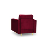 Sessel Aspen aus Samt in Rot (Salvador 13), 90x80x90 cm von Cosmopolitan Design – Bild 3