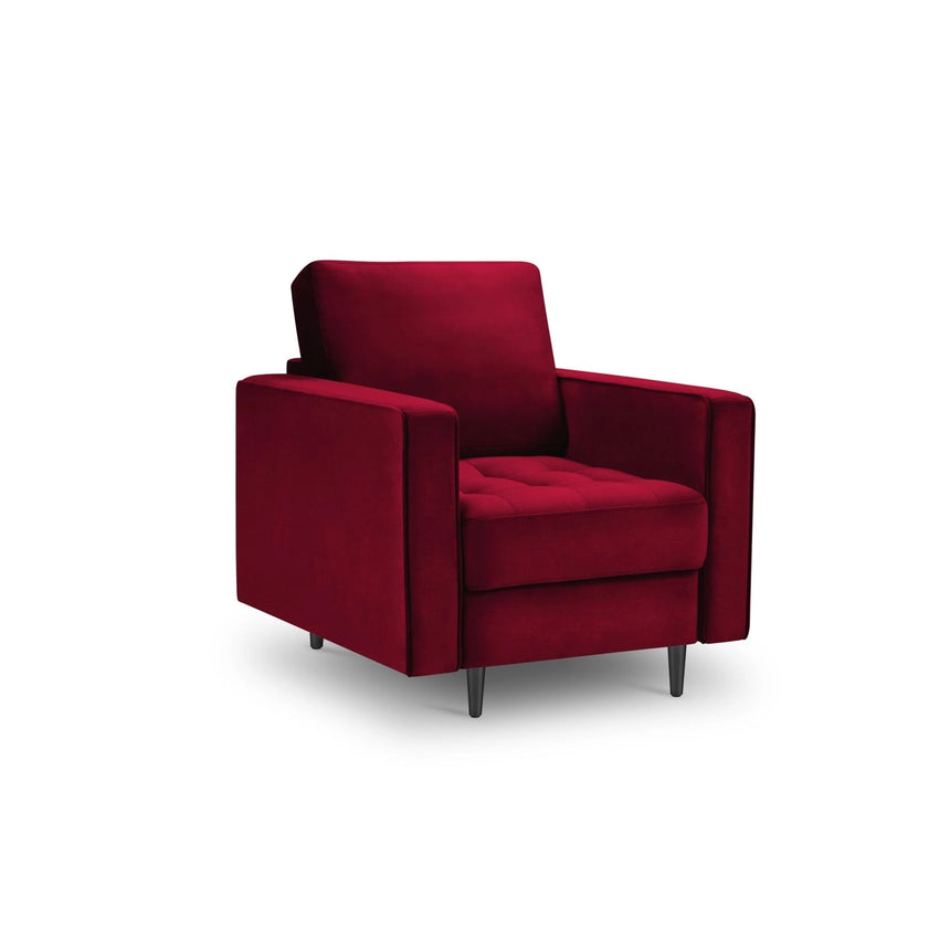 Sessel Aspen aus Samt in Rot (Salvador 13), 90x80x90 cm von Cosmopolitan Design – Bild 1