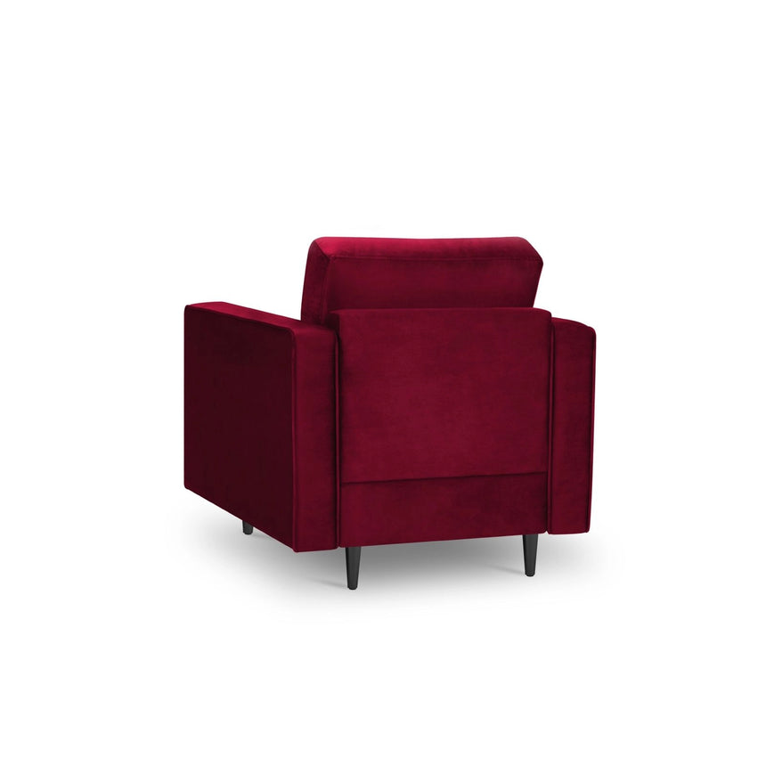 Sessel Aspen aus Samt in Rot (Salvador 13), 90x80x90 cm von Cosmopolitan Design – Bild 3