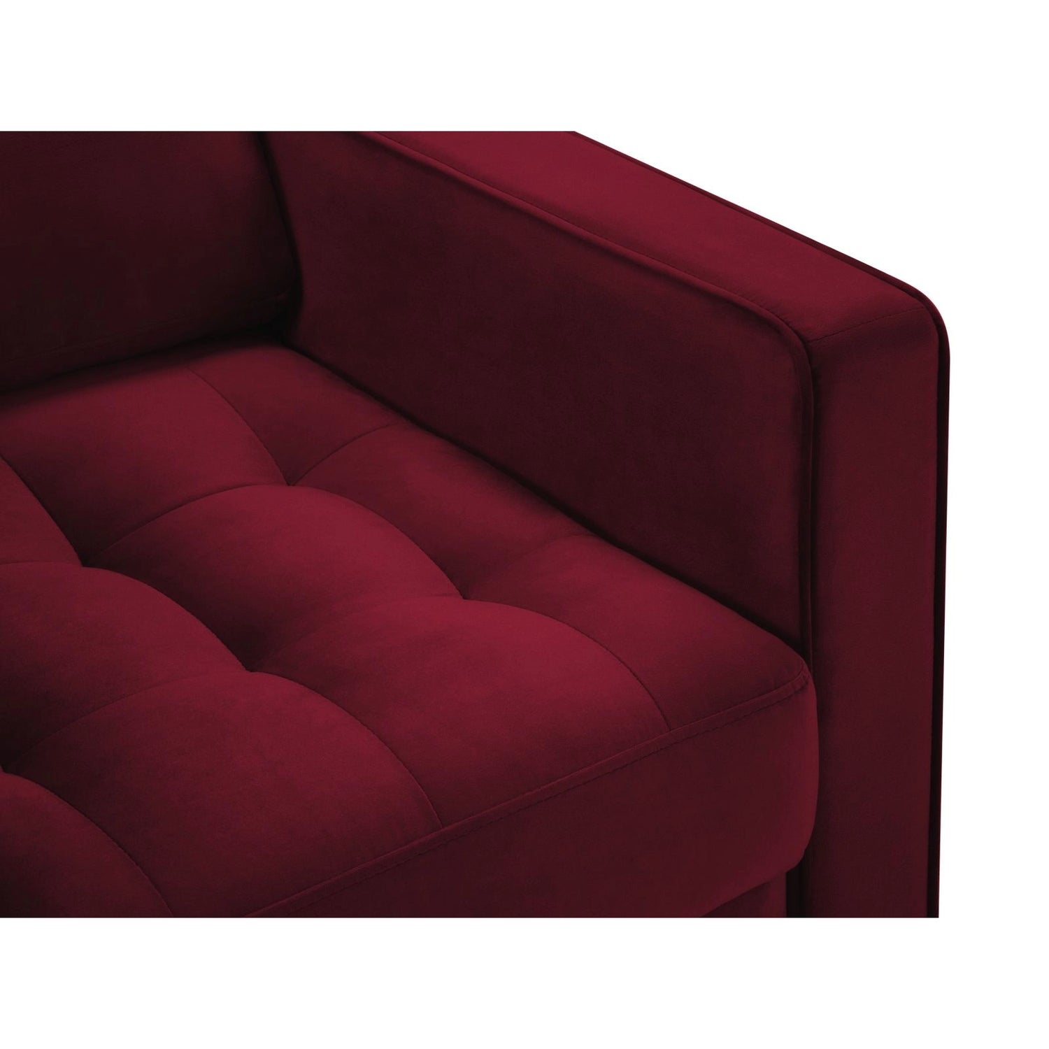 Sessel Aspen aus Samt in Rot (Salvador 13), 90x80x90 cm von Cosmopolitan Design – Bild 4
