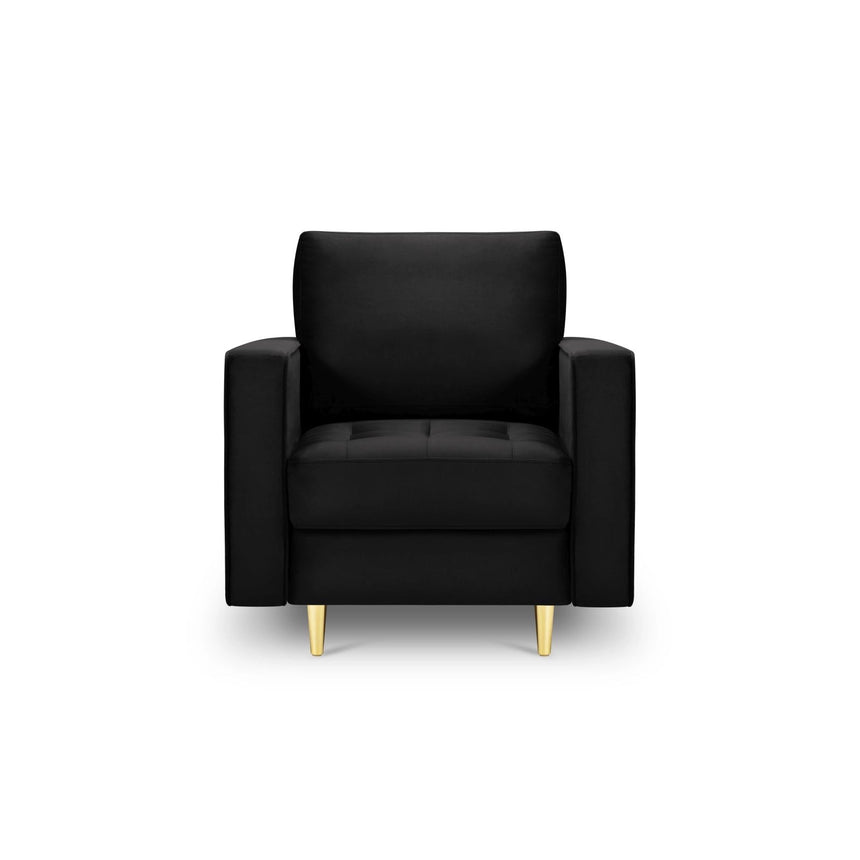Sessel Aspen aus Samt in Schwarz (Salvador 19), 90x80x90 cm von Cosmopolitan Design – Bild 2