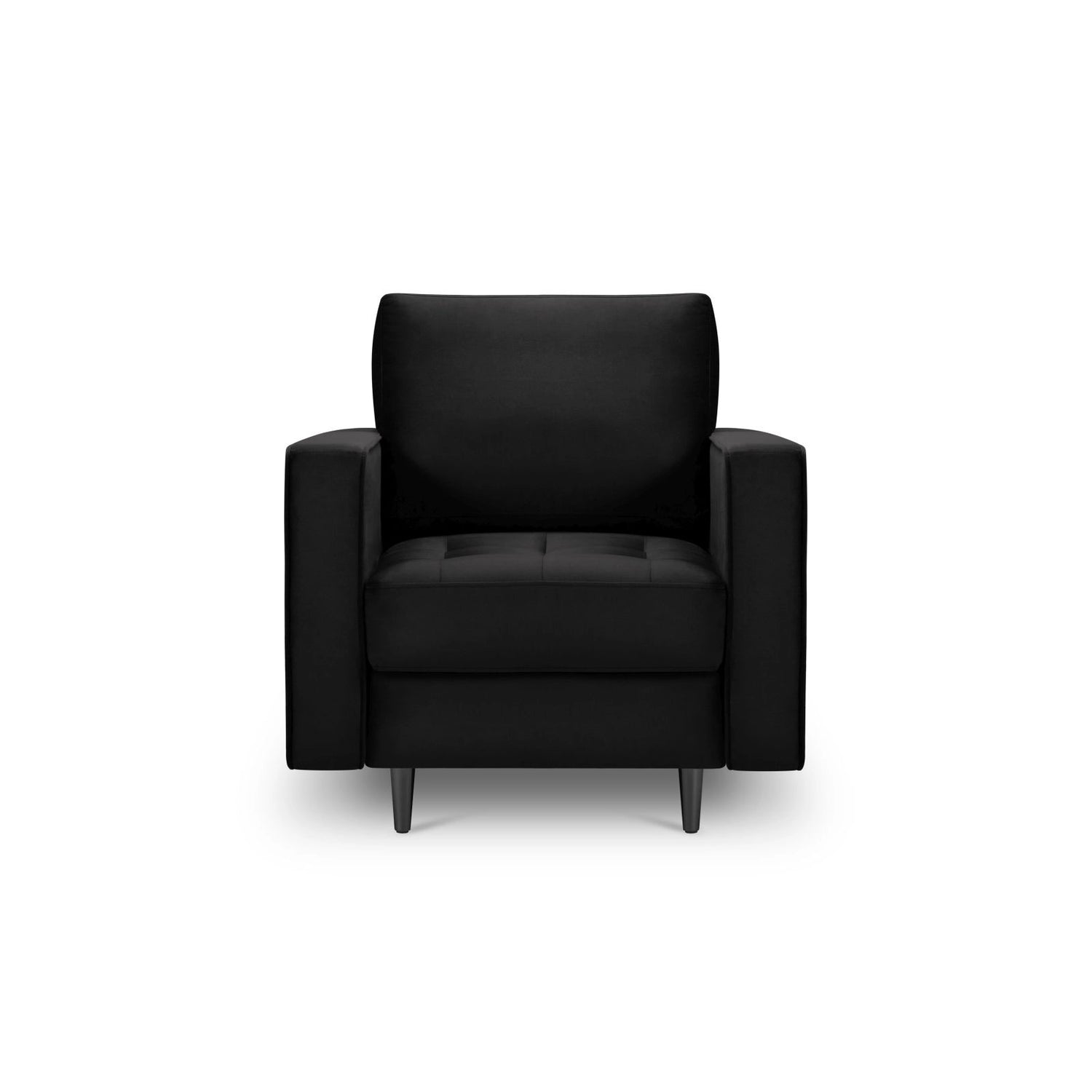 Sessel Aspen aus Samt in Schwarz (Salvador 19), 90x80x90 cm von Cosmopolitan Design – Bild 2