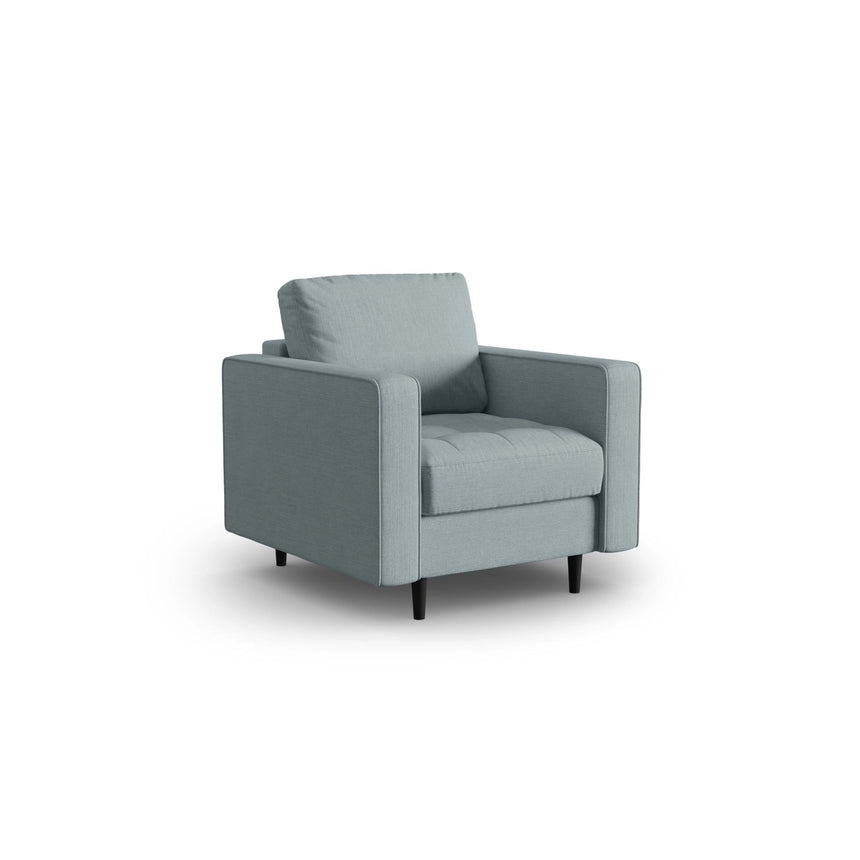 Sessel Aspen aus Strukturierter Stoff in Blau (Melva 72), 90x80x90 cm von Cosmopolitan Design – Bild 1
