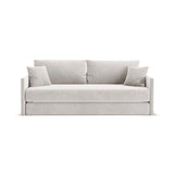 Shannon 3-Sitzer Sofa aus Samt in Beige (Salvador 1), 209x94x87 cm von Cosmopolitan Design – Bild 1