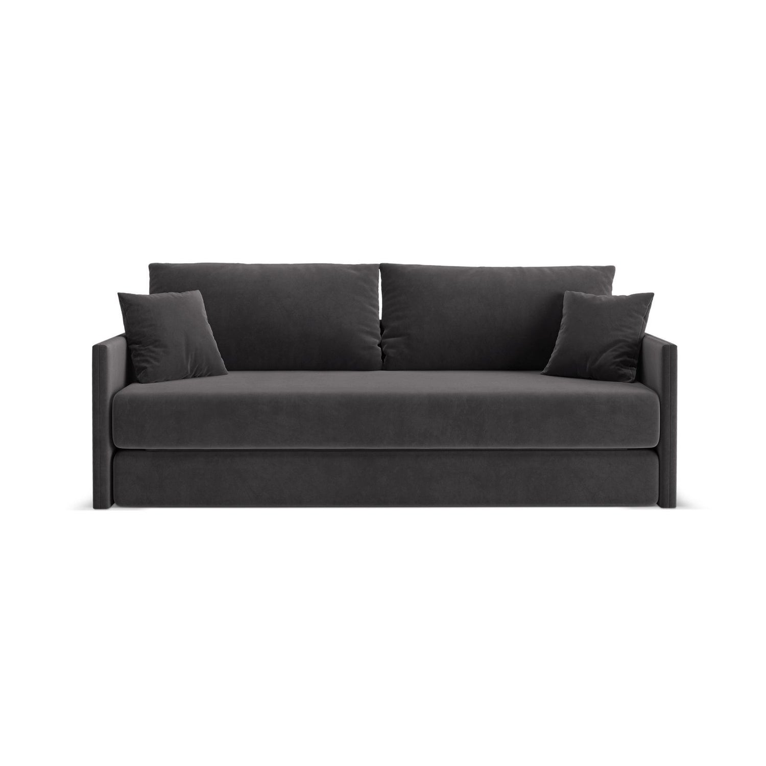Shannon 3-Sitzer Sofa aus Samt in Dunkelgrau (Salvador 18), 209x94x87 cm von Cosmopolitan Design – Bild 1