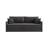 Shannon 3-Sitzer Sofa aus Samt in Dunkelgrau (Salvador 18), 209x94x87 cm von Cosmopolitan Design – Bild 1