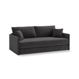 Shannon 3-Sitzer Sofa aus Samt in Dunkelgrau (Salvador 18), 209x94x87 cm von Cosmopolitan Design – Bild 3