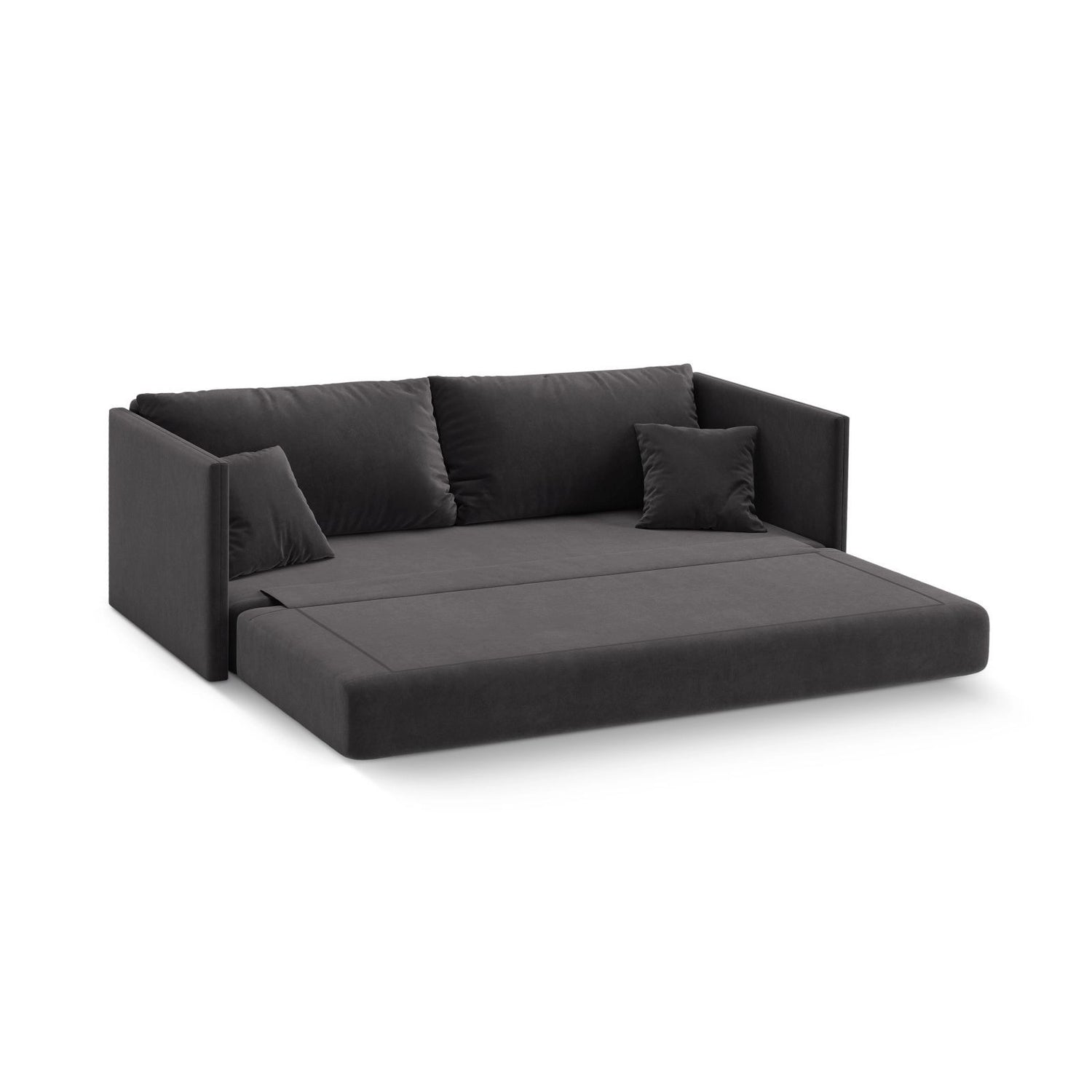 Shannon 3-Sitzer Sofa aus Samt in Dunkelgrau (Salvador 18), 209x94x87 cm von Cosmopolitan Design – Bild 4