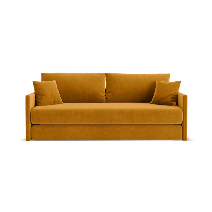 Shannon 3-Sitzer Sofa aus Samt in Gelb (Salvador 10), 209x94x87 cm von Cosmopolitan Design – Bild 1