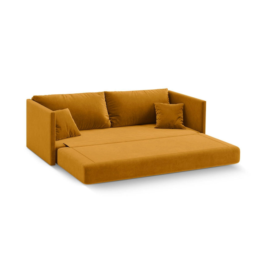 Shannon 3-Sitzer Sofa aus Samt in Gelb (Salvador 10), 209x94x87 cm von Cosmopolitan Design – Bild 4