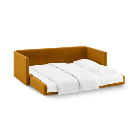 Shannon 3-Sitzer Sofa aus Samt in Gelb (Salvador 10), 209x94x87 cm von Cosmopolitan Design – Bild 5