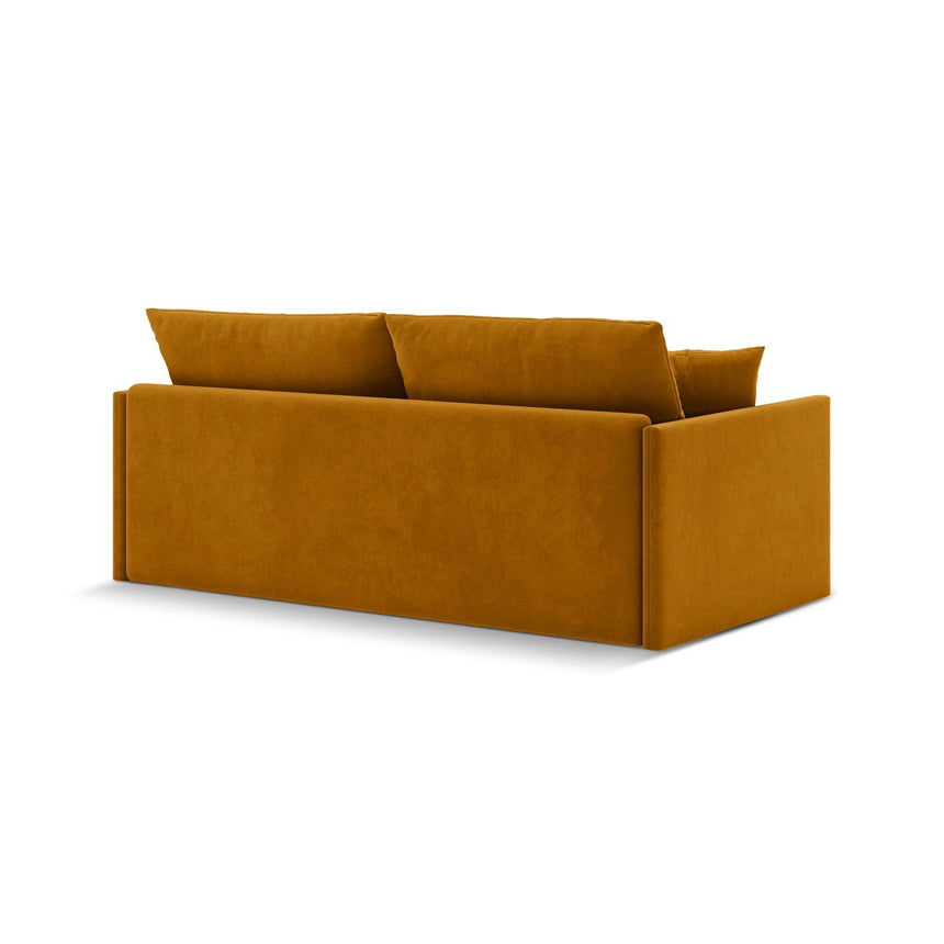 Shannon 3-Sitzer Sofa aus Samt in Gelb (Salvador 10), 209x94x87 cm von Cosmopolitan Design – Bild 6